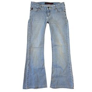 Mudd Vintage Low Rise Flare Jeans Light Wash Y2K Size 9 2000s Bratz Preppy Retro